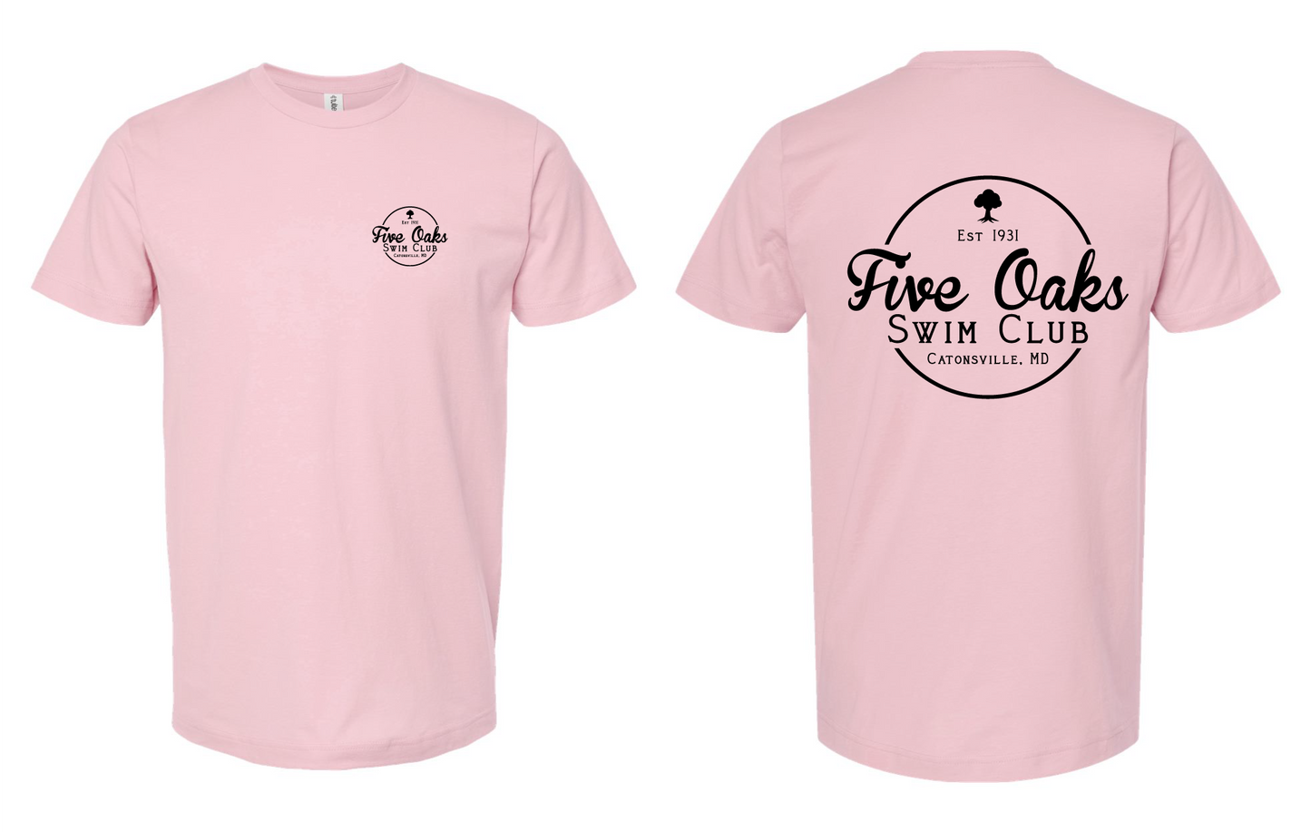 Five Oaks Swim Club Logo - Pink