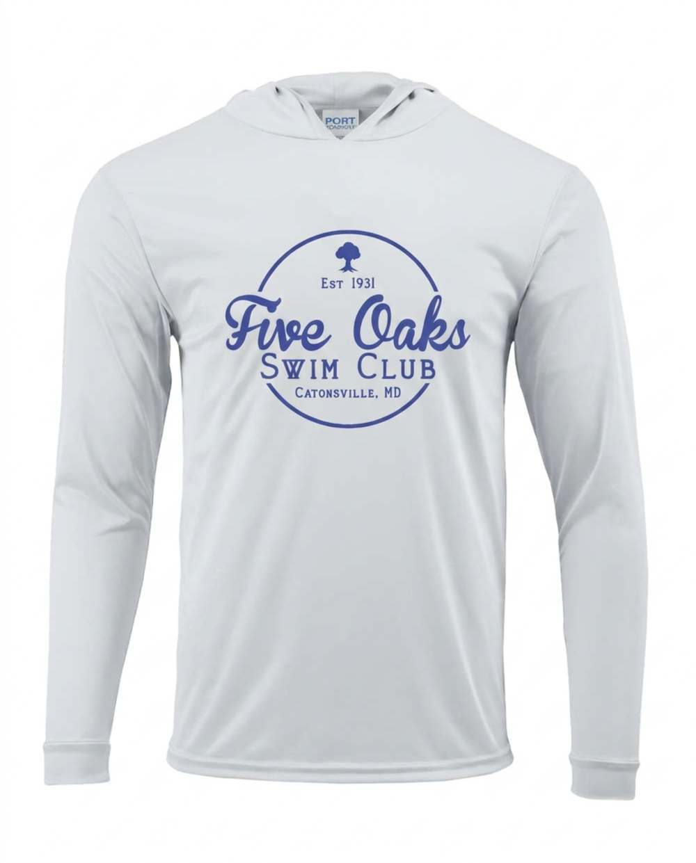 Five Oaks Swim Club Long Sleeve Hooded Tshirt