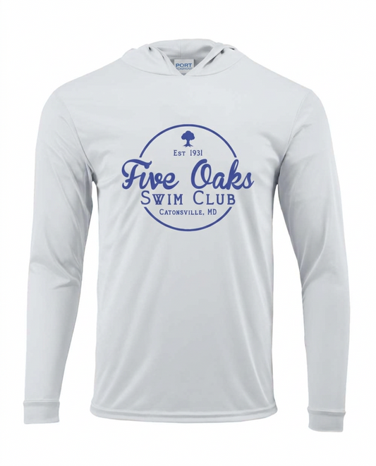 Five Oaks Swim Club Long Sleeve Hooded Tshirt