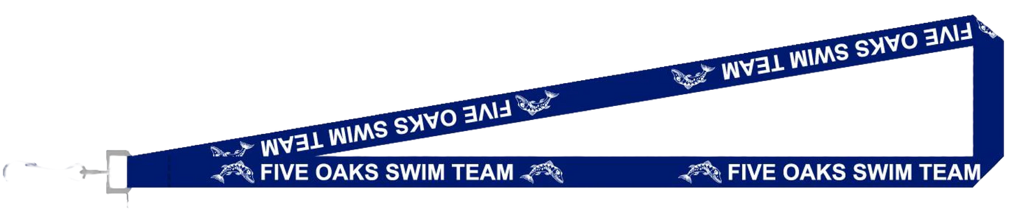 Five Oaks Swim Team Lanyard