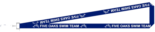 Five Oaks Swim Team Lanyard