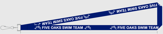 Five Oaks Swim Team Lanyard