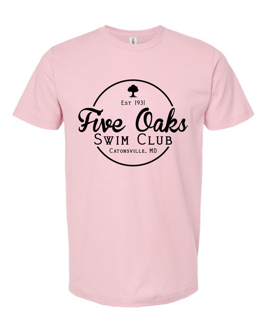 Five Oaks Swim Club Logo  - Pink