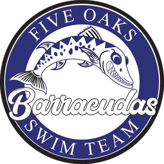 Five Oaks Swim Team Sticker 3"
